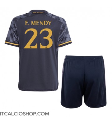 Real Madrid Ferland Mendy #23 Seconda Maglia Bambino 2023-24 Manica Corta (+ Pantaloni corti)
